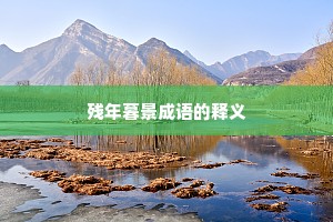 残年暮景成语的释义