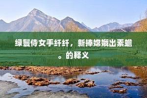 绿鬟侍女手纤纤，新捧嫦娥出素蟾。的释义