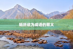 畅所欲为成语的释义