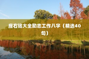 座右铭大全励志工作八字（精选40句）
