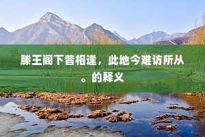 滕王阁下昔相逢，此地今难访所从。的释义