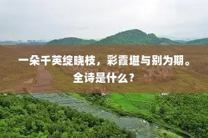 一朵千英绽晓枝，彩霞堪与别为期。全诗是什么？