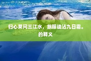 归心莫问三江水，旅服徒沾九日霜。的释义