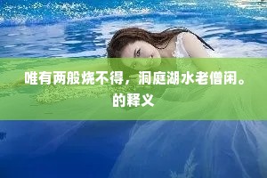 唯有两般烧不得，洞庭湖水老僧闲。的释义