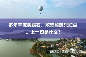 多年羊虎犹眠石，败壁貂蝉只贮尘。上一句是什么？