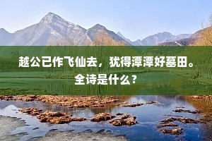 越公已作飞仙去，犹得潭潭好墓田。全诗是什么？