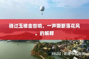 骑过玉楼金辔响，一声嘶断落花风。的解释