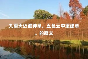 九重天近瞻钟阜，五色云中望建章。的释义