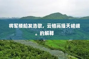 将军楼船发浩歌，云樯高插天嵯峨。的解释