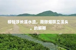 柳短莎长溪水流，雨微烟暝立溪头。的解释