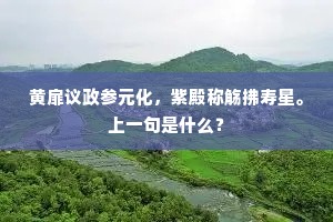 黄扉议政参元化，紫殿称觞拂寿星。上一句是什么？