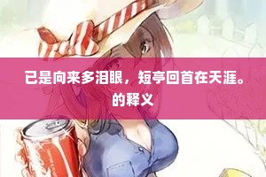 已是向来多泪眼，短亭回首在天涯。的释义
