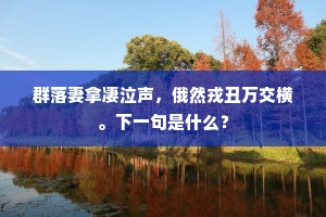 群落妻拿凄泣声，俄然戎丑万交横。下一句是什么？