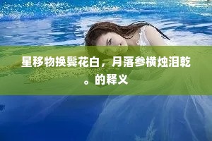 星移物换鬓花白，月落参横烛泪乾。的释义