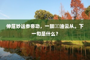 伸屈妙运参帝功，一鼓絪缊油云从。下一句是什么？