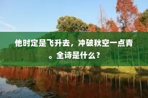 他时定是飞升去，冲破秋空一点青。全诗是什么？