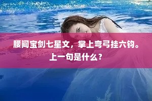 腰间宝剑七星文，掌上弯弓挂六钧。上一句是什么？