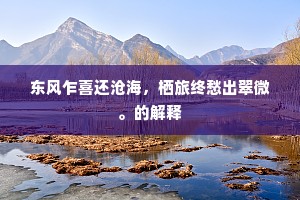 东风乍喜还沧海，栖旅终愁出翠微。的解释