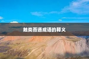 触类而通成语的释义