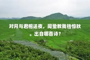 对月与君相送夜，闻蛩教我独惊秋。出自哪首诗？
