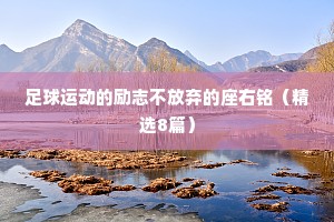 足球运动的励志不放弃的座右铭（精选8篇）