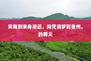 笑我别来身渐远，尚凭清梦到皇州。的释义