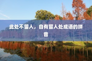 此处不留人，自有留人处成语的拼音