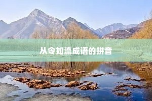 从令如流成语的拼音