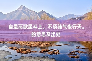 自是高歌星斗上，不须骑气夜行天。的意思及出处