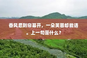 香风忽到帘幕开，一朵芙蓉却能语。上一句是什么？