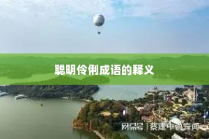 聪明伶俐成语的释义