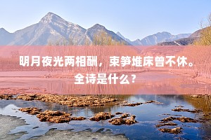 明月夜光两相酬，束笋堆床曾不休。全诗是什么？