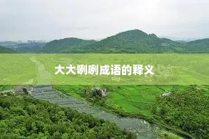 大大咧咧成语的释义