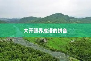 大开眼界成语的拼音