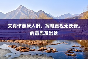 女真作意厌人肝，挥鞭直视无长安。的意思及出处