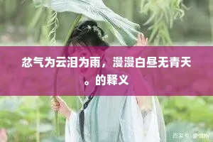 忿气为云泪为雨，漫漫白昼无青天。的释义