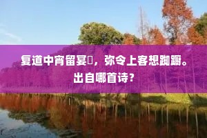 复道中宵留宴衎，弥令上客想踟蹰。出自哪首诗？