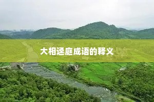 大相迳庭成语的释义