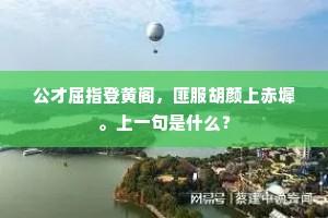 公才屈指登黄阁，匪服胡颜上赤墀。上一句是什么？
