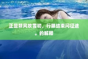 正是朔风吹雪初，行滕结束问征途。的解释