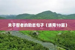 关于智者的励志句子（通用10篇）