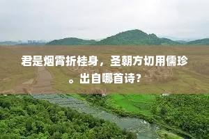 君是烟霄折桂身，圣朝方切用儒珍。出自哪首诗？