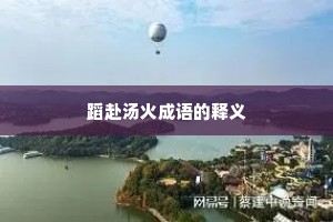 蹈赴汤火成语的释义