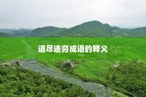 道尽途穷成语的释义