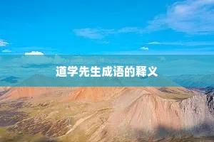 道学先生成语的释义