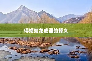 得婿如龙成语的释义