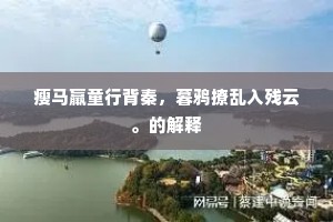 瘦马羸童行背秦，暮鸦撩乱入残云。的解释