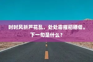 时时风折芦花乱，处处霜摧稻穗低。下一句是什么？