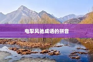 电掣风驰成语的拼音