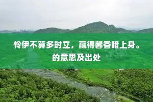 怜伊不算多时立，赢得馨香暗上身。的意思及出处